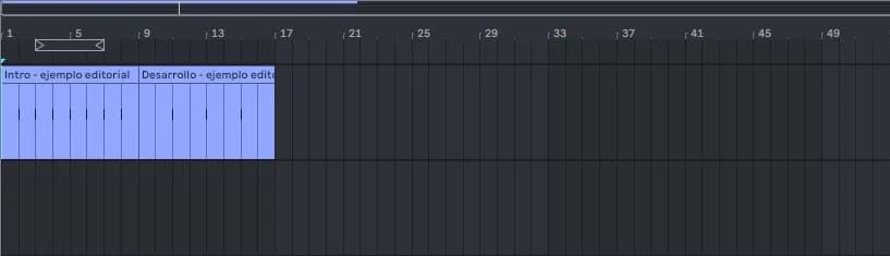 Ableton Live Arrangement View with Two Example Clips