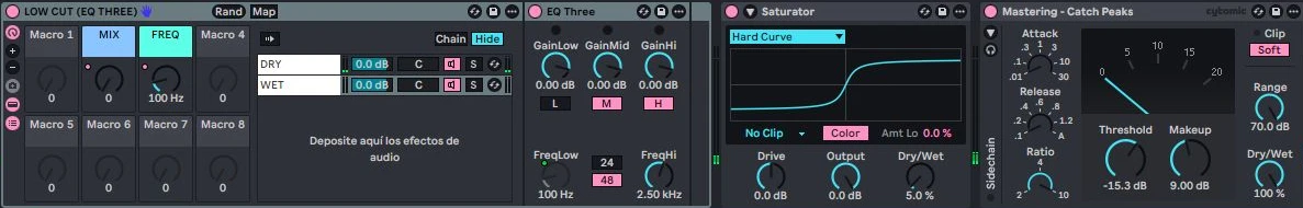 Real Ableton view: Read the real master chain